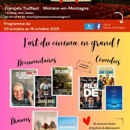 Cinéma - Programme du 3 au 19 octobre 2025