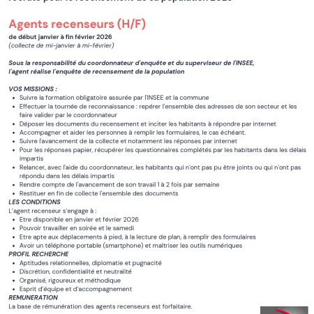 Recensement - Recrutement