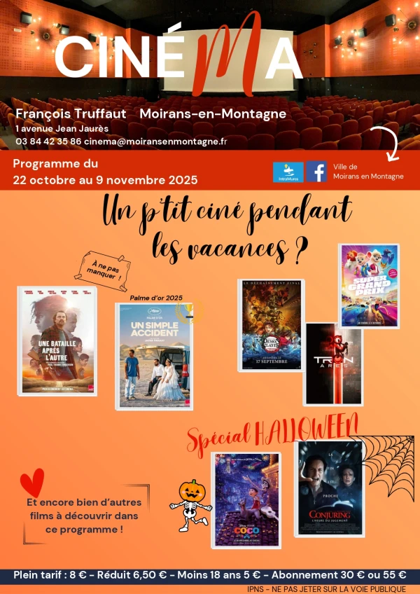 Cinéma Programme du 22 octobre au 9 novembre 2025
